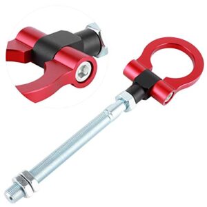 tow hook ring,t6061 billet aluminum heavy duty tow hook folding strap racing is2303 fit for brz/impreza/wrx/sti(red)