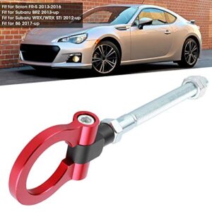Tow Hook Ring,T6061 Billet Aluminum Heavy Duty Tow Hook Folding Strap Racing IS2303 Fit for BRZ/Impreza/WRX/STi(Red)