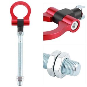 Tow Hook Ring,T6061 Billet Aluminum Heavy Duty Tow Hook Folding Strap Racing IS2303 Fit for BRZ/Impreza/WRX/STi(Red)