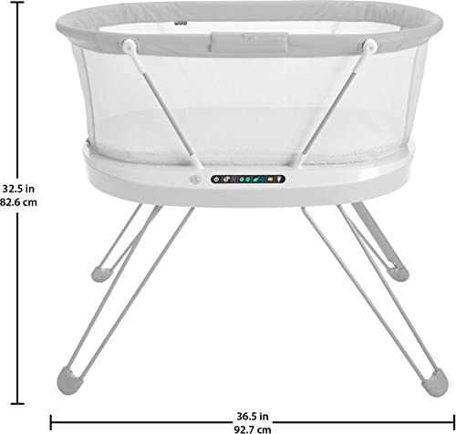 Fisher-Price Baby Bedside Sleeper Luminate Bassinet with Sound Detection Plus Customizable Lights Music and Sounds