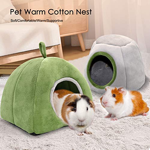 YUEPET Guinea Pig Bed 2 Pack - Washable Guinea Pig Cage Accessories Small Animal Bed Hideout for Guinea Pig, Chinchilla, Hamsters, Hedgehog