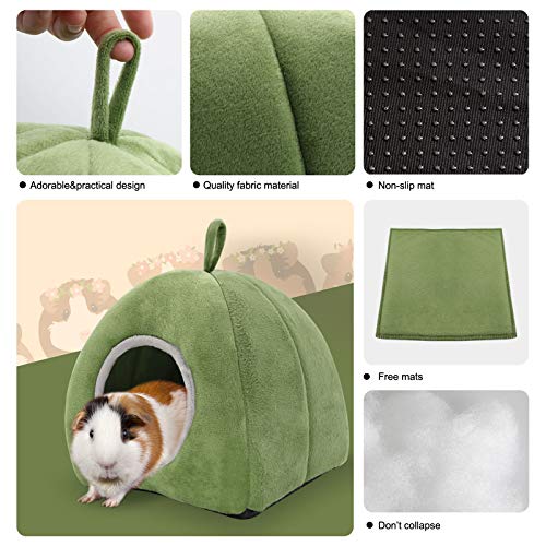 YUEPET Guinea Pig Bed 2 Pack - Washable Guinea Pig Cage Accessories Small Animal Bed Hideout for Guinea Pig, Chinchilla, Hamsters, Hedgehog