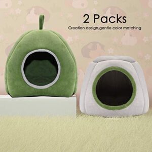 YUEPET Guinea Pig Bed 2 Pack - Washable Guinea Pig Cage Accessories Small Animal Bed Hideout for Guinea Pig, Chinchilla, Hamsters, Hedgehog