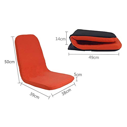 UXZDX Lazy Sofa,Lazy Couch Tatami Mat Without Legs Foldable Small Sofa Bed Cushion Back Chair Lazy(50cmx39cmx38cm Orange)