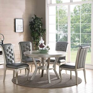 simple relax SR-PDEX-F2150 Dining Table, Antique Silver