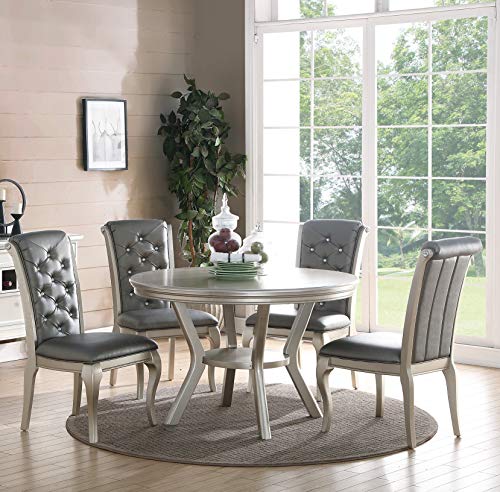 simple relax SR-PDEX-F2150 Dining Table, Antique Silver