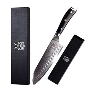 zinple damascus chef knife 8 inch, santoku chef's knife professional kitchen knife, high carbon vg10 super steel 67-layer damascus, meat cutting japanese chef's knife gift box, ergonomic g10 handle
