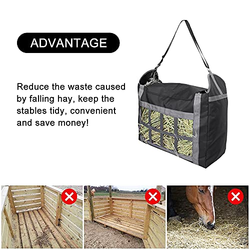 Tylu Hay Bags for Horses,Slow Feed Hay Bag Hay Feeder Net for Goats Alpacas Indoor Outdoor Grazing Feeding - Large Capacity