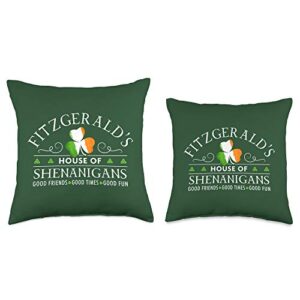 Fitzgerald Family Name Gifts Fitzgerald Irish Family Name Gift Personalized Home Decor Throw Pillow, 16x16, Multicolor
