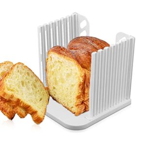 bread slicer, 10mm/20mm adjustable bread slicer foldable bread slicing guide kitchen sandwich bread slicer for homemade bread baking accessories