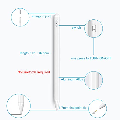 Ailun Stylus Pen with Palm Rejection,Active Pencil for iPad (2018-2022) for Precise Writing Drawing