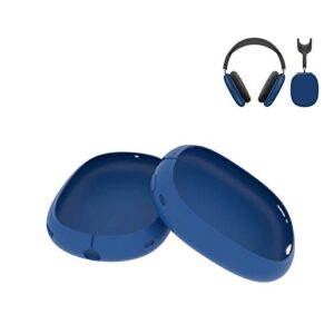 llohoocc silicone cover for apple airpod max headphones, anti-dust,scratch proof airpods max case cover,earcup protector,headset speakers skin protector (midnight blue)