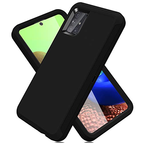 ACAGET for Samsung A71 5G Case, Galaxy A71 Case 5G Heavy Duty Protective Armor Shock-Absorbing Dual Layer Rubber TPU + PC Cover Non-Slip Bumper Phone Cases for Samsung Galaxy A71 5G Black