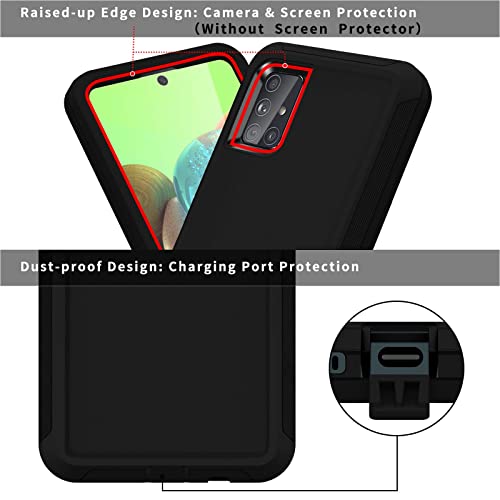 ACAGET for Samsung A71 5G Case, Galaxy A71 Case 5G Heavy Duty Protective Armor Shock-Absorbing Dual Layer Rubber TPU + PC Cover Non-Slip Bumper Phone Cases for Samsung Galaxy A71 5G Black