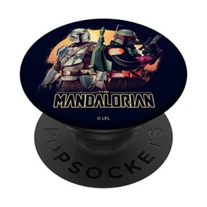 star wars: the mandalorian & boba fett team up r15 popsockets popgrip: swappable grip for phones & tablets