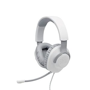 jbl quantum 100 - wired over-ear gaming headphones - white (renewed)