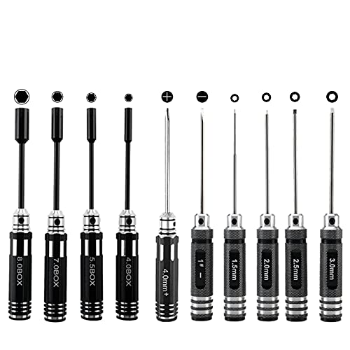 19 In 1 Screw Driver Set RC Tool Kit, Flat/Phillips/Hex Screw Driver Set, Screwdriver Pliers Hex Sleeve Socket Repair Tools for RC Car Quadcopter Drone Helicopter Airplane Multirotors Models