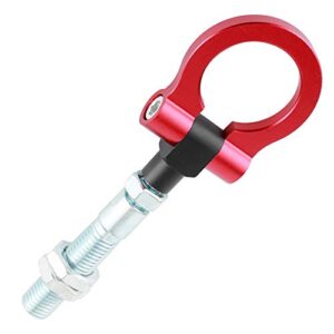 tow hook ring,heavy duty tow hook folding ring racing front car refitting fit for veloster 2012?2017 black/red (red)