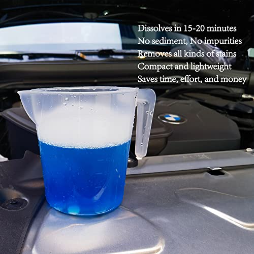 DOKIKO 50 Pcs Car Windshield Washer Fluid concentrate Tablets,Windshield Wiper Fluid,1 Pack Makes 52.5 Gallons,1 Piece Makes 1.05 Gallons(Winter: Use With De-icer or Methanol)