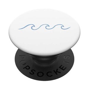 aesthetically pleasing one line art wave minimalist surf popsockets swappable popgrip