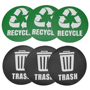 18Pcs Trash Sign, Environmental Label Recycle Trash Decal Stickers SelfAdhesive Waterproof Trash Can Decor