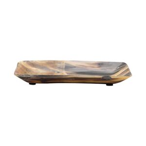 creative co-op horn (one will vary) tray, natural