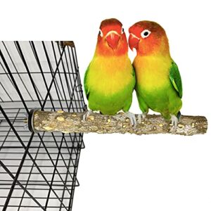 kathson Natural Wood Bird Perch Parakeet Stand Platform Parrot Paw Grinding Sticks Branches Bird Cage Accessories for Budgies Cockatiels Conure Parakeet Lovebirds 7 Pack