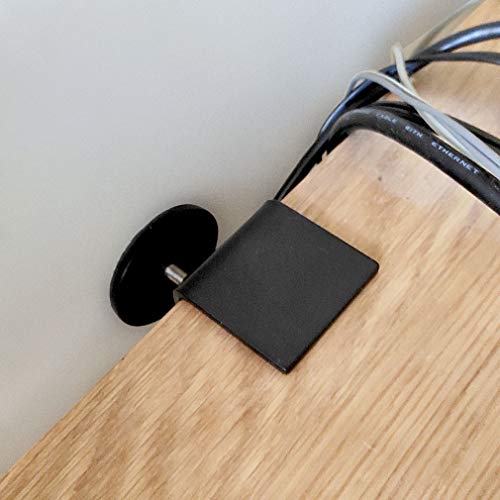 2 pcs Desk Table Wall Adjustable Protective Spacer, Desk Table Tops Wall Spacer (Black)