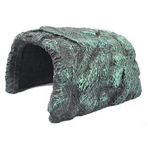 NC Reptile Hides and Caves Resin Rock Bearded Dragon Hideout Reptile Hiding Cave Turtle Hideout for Tortoise Small Lizards Turtles Reptiles Fish Amphibians Reptile Rock Hideaway Decoration