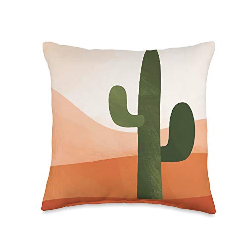 Zone - 365 Cactus Boho Lover Gift Cute Cactus Desert Southwestern Boho Western Throw Pillow, 16x16, Multicolor