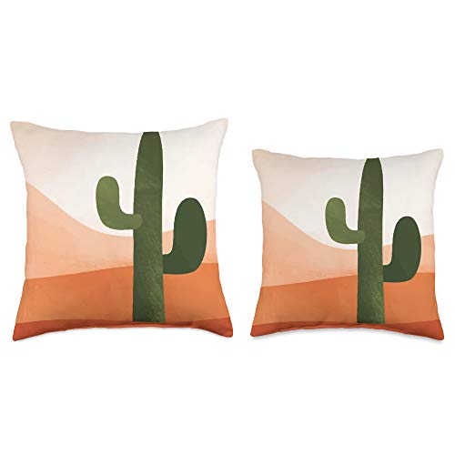 Zone - 365 Cactus Boho Lover Gift Cute Cactus Desert Southwestern Boho Western Throw Pillow, 16x16, Multicolor