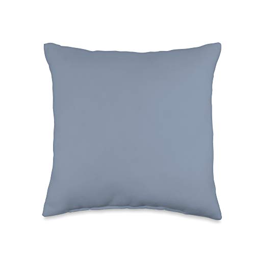 Vine Mercantile Simple Chic Solid Color Light Dusty Slate Blue Throw Pillow, 16x16, Multicolor