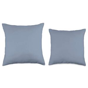 Vine Mercantile Simple Chic Solid Color Light Dusty Slate Blue Throw Pillow, 16x16, Multicolor