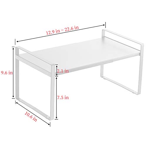 Retractable Stacking Counter Rack Countertop Rack Metal Kitchen Storage Rack