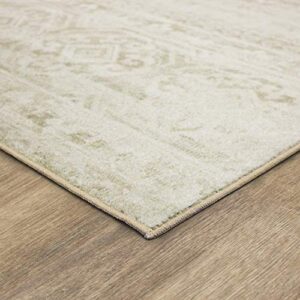 Mohawk Home Layland Beige Floral Geometric (2' 6" X 4' 2") Scatter Rug