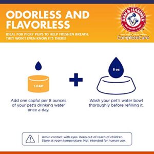 Arm & Hammer Complete Care Fresh Dental Water Additive for Dogs and Cats - Dog Water Additive, Dog Mouth Wash, Dog Dental Rinse, PetWater Additive, Cat Dental Care Bad Breath, Cat Supplies