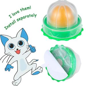 Nuanchu 6 Pieces Cat Snacks Candy Ball Lickable Sugar Ball Cat Toy Edible Catnip Balls Cat Treats Candy Ball Catnip Candy Kitten Licking Sweet Ball Treats Licking Candy (Green)