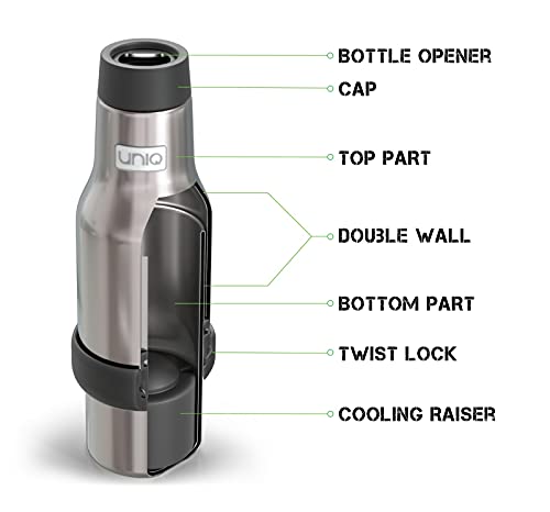 4 in 1 Insulated Bottle & Slim Can Cooler for Beer, Perfect for 11oz, 12oz & 16oz Cans & Beer Bottles - Patent Pending Stainless Steel Insulated Can Cooler Design That Keeps Drinks Cold for X Hours