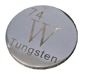 tungsten (w) 30.68mm metal disc - polished - one troy ounce