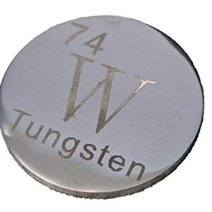 Tungsten (W) 30.68mm Metal Disc - Polished - One Troy Ounce