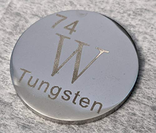 Tungsten (W) 30.68mm Metal Disc - Polished - One Troy Ounce