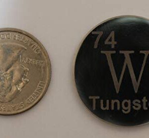 Tungsten (W) 30.68mm Metal Disc - Polished - One Troy Ounce