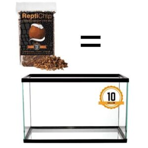 ReptiChip Coconut Substrate for Reptiles 12 Quart Loose Coarse Coconut Husk Chip Reptile Bedding for Ball Pythons, Tortoises, Geckos, Frogs, Snakes or Lizard Terrarium Tanks