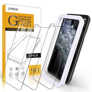 arae screen protector for iphone 11 pro max/xs max, hd tempered glass anti scratch work with most case, 6.5 inch, 3 pack