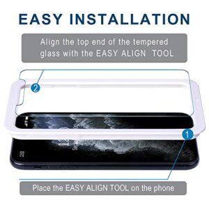 Arae Screen Protector for iPhone 11 Pro Max/Xs Max, HD Tempered Glass Anti Scratch Work with Most Case, 6.5 inch, 3 Pack