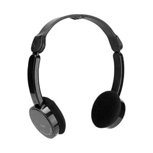 demeras kids headphones foldable wired headset children headphone with microphone boys girls on ear headset for online learning (black)