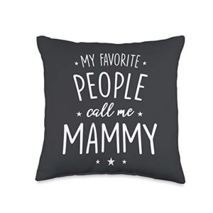 mammy gifts favorite people call me mammy throw pillow, 16x16, multicolor