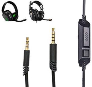 long 6ft / 2.0m inline mic mute volume control console cable cord wire for astroa10 a10 a40 a40tr gaming headsets (see product pictures for inline controls info)