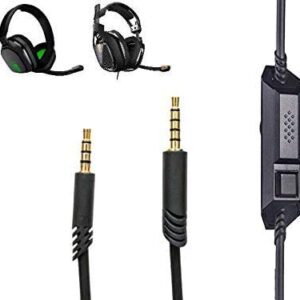 Long 6FT / 2.0M Inline Mic Mute Volume Control Console Cable Cord Wire for AstroA10 A10 A40 A40TR Gaming Headsets (See Product Pictures for Inline Controls Info)