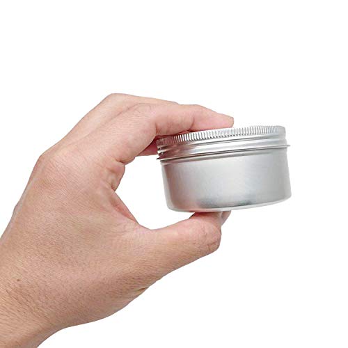Hulless 4 Ounce Aluminum Cans 120 mL Screw Lid Metal Storage Tins Containers for Storing Spices, Candies, Lip Balm, Candles, 12 Pcs.